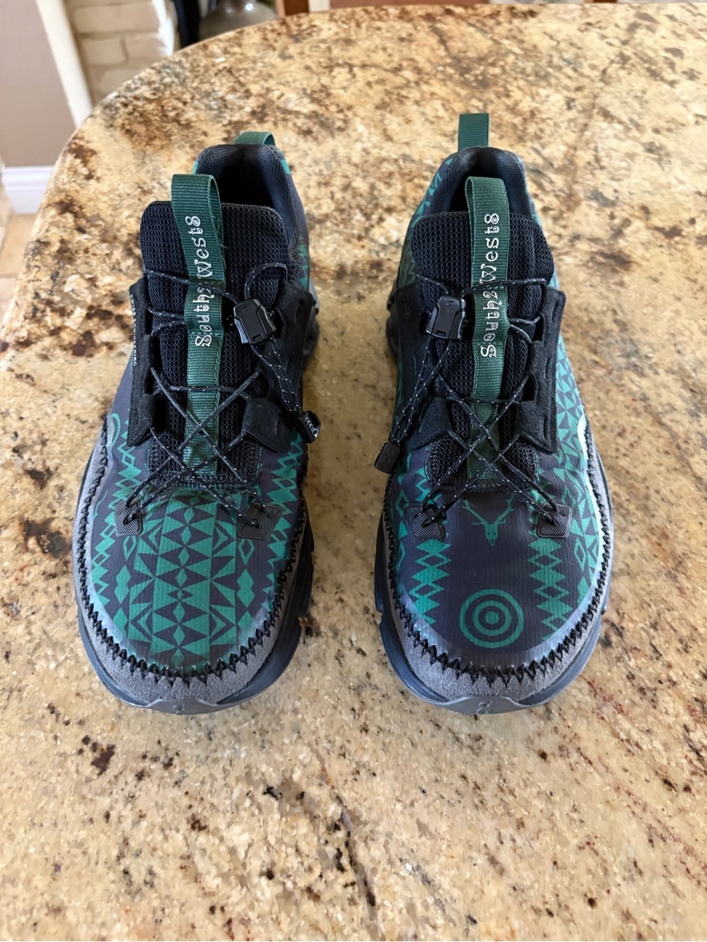On Running X South2 West8 Cloudaway Men's Black and Green Sneakers